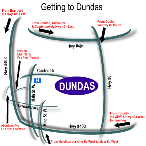 Getting to Dundas Map
